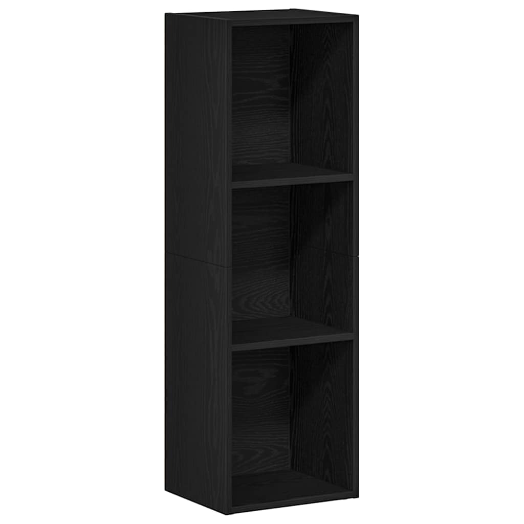 Bookcase Black Oak 36x30x114 cm Engineered Wood